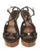 Christian Dior Patent Leather Bow Accents Sandals