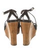 Christian Dior Patent Leather Bow Accents Sandals