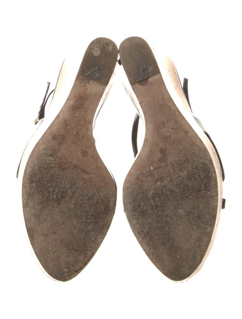 Christian Dior Patent Leather Bow Accents Sandals