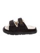 Christian Dior Suede Fur Trim Slides
