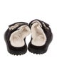 Christian Dior Suede Fur Trim Slides