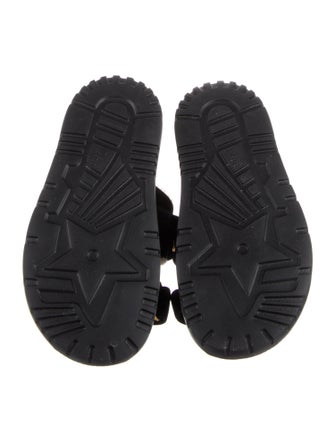 Christian Dior Suede Fur Trim Slides