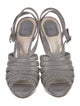 Christian Dior Embossed Leather Slingback Sandals