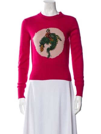 Christian Dior Cashmere Graphic Print Sweater