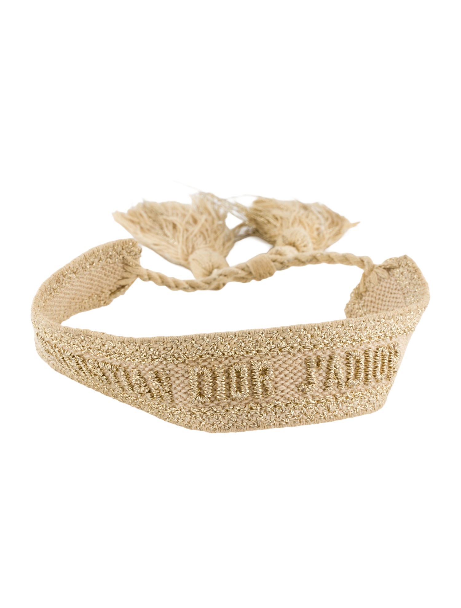 Christian Dior J'Adior Cotton Woven Cuff Bracelet