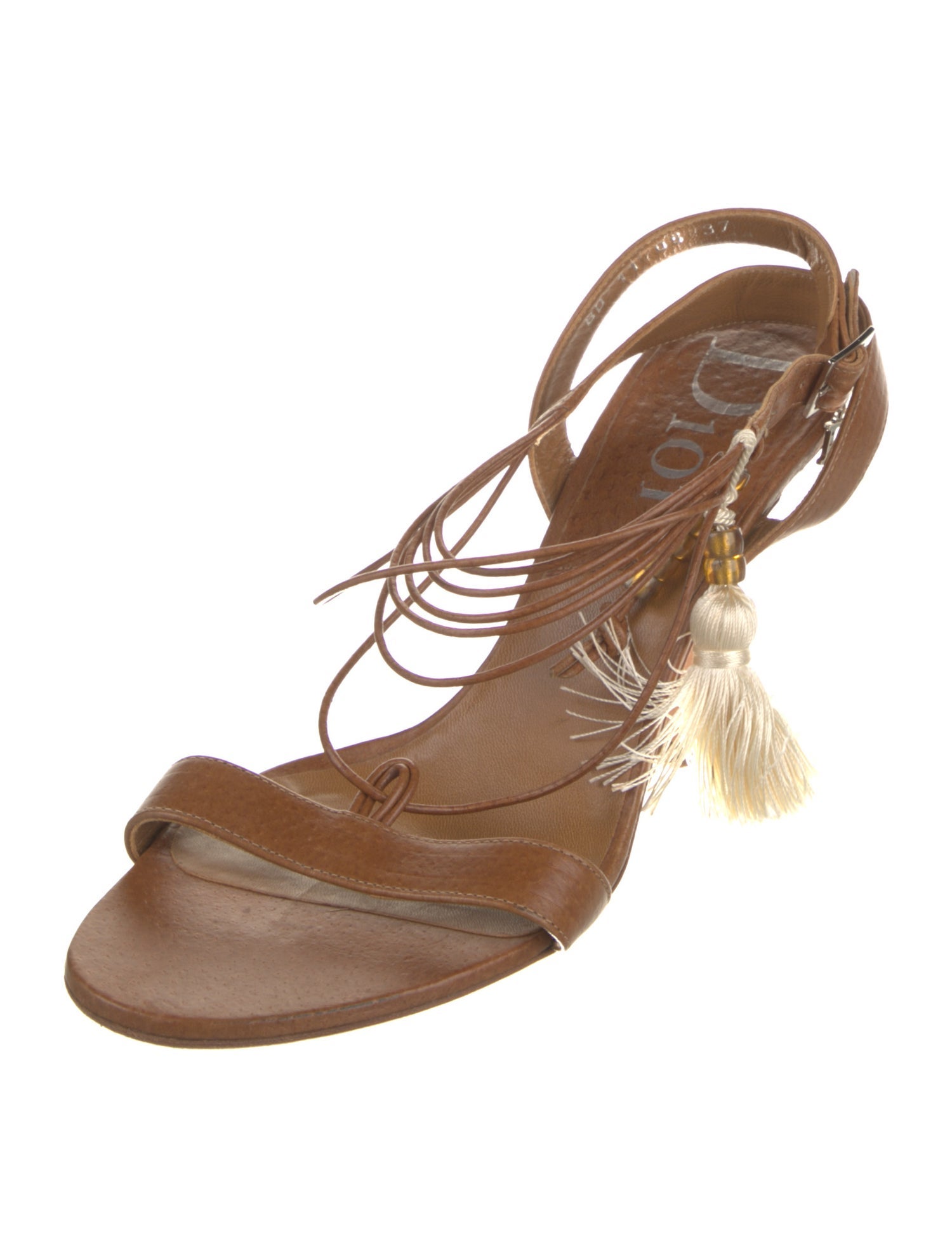 Christian Dior Vintage Leather Slingback Sandals