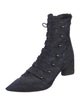 Christian Dior Printed Embroidered Accent Combat Boots