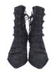 Christian Dior Printed Embroidered Accent Combat Boots