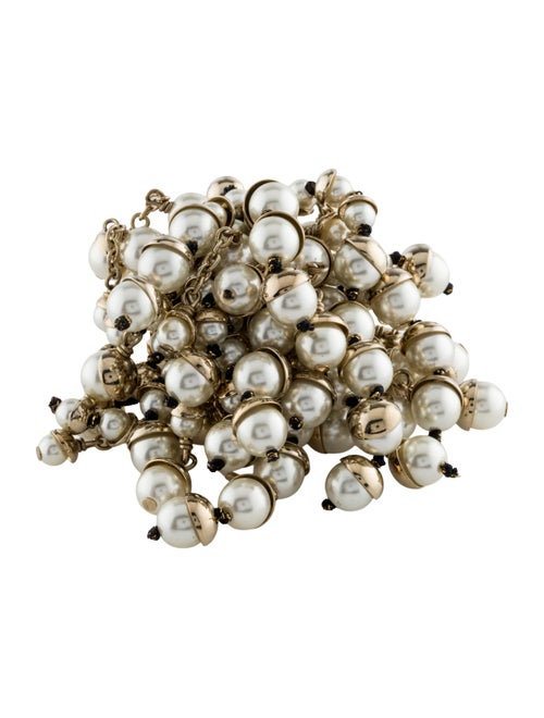 Christian Dior Faux Pearl Mise En Dior Cocktail Ring