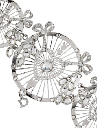 Christian Dior Crystal Collier De Chien Link Bracelet