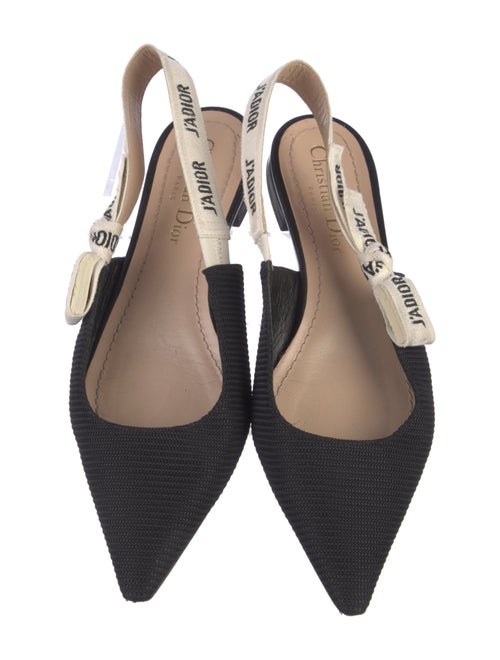 Christian Dior Printed Bow Accents Slingback Flats