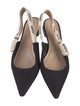 Christian Dior Printed Bow Accents Slingback Flats