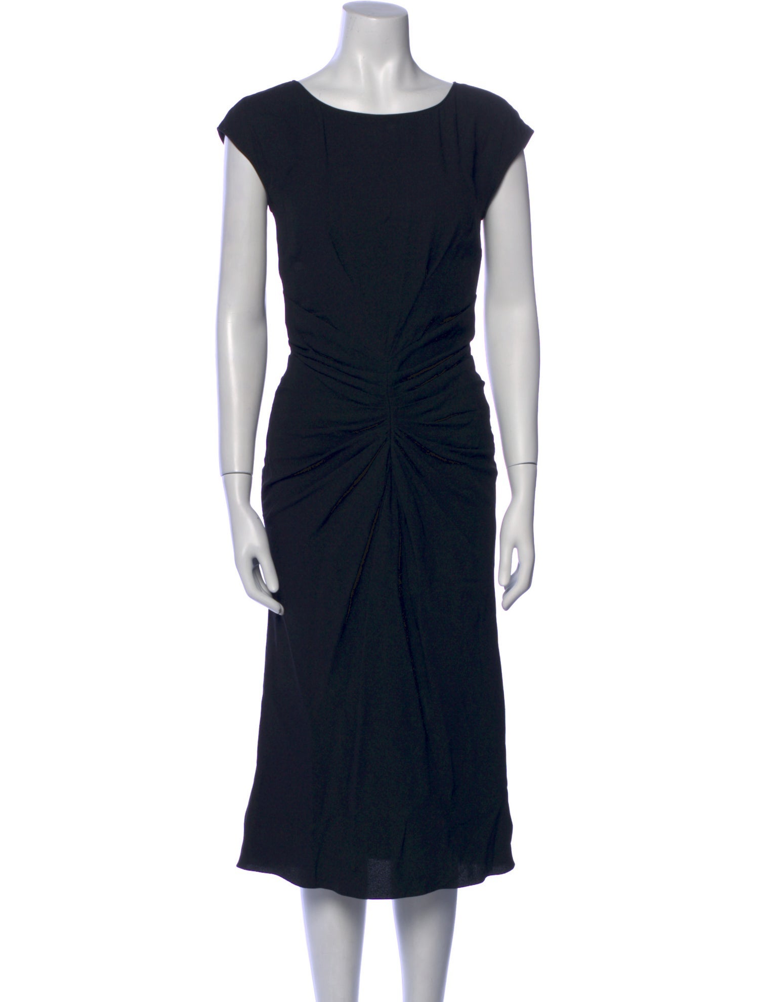 Christian Dior Bateau Neckline Midi Length Dress