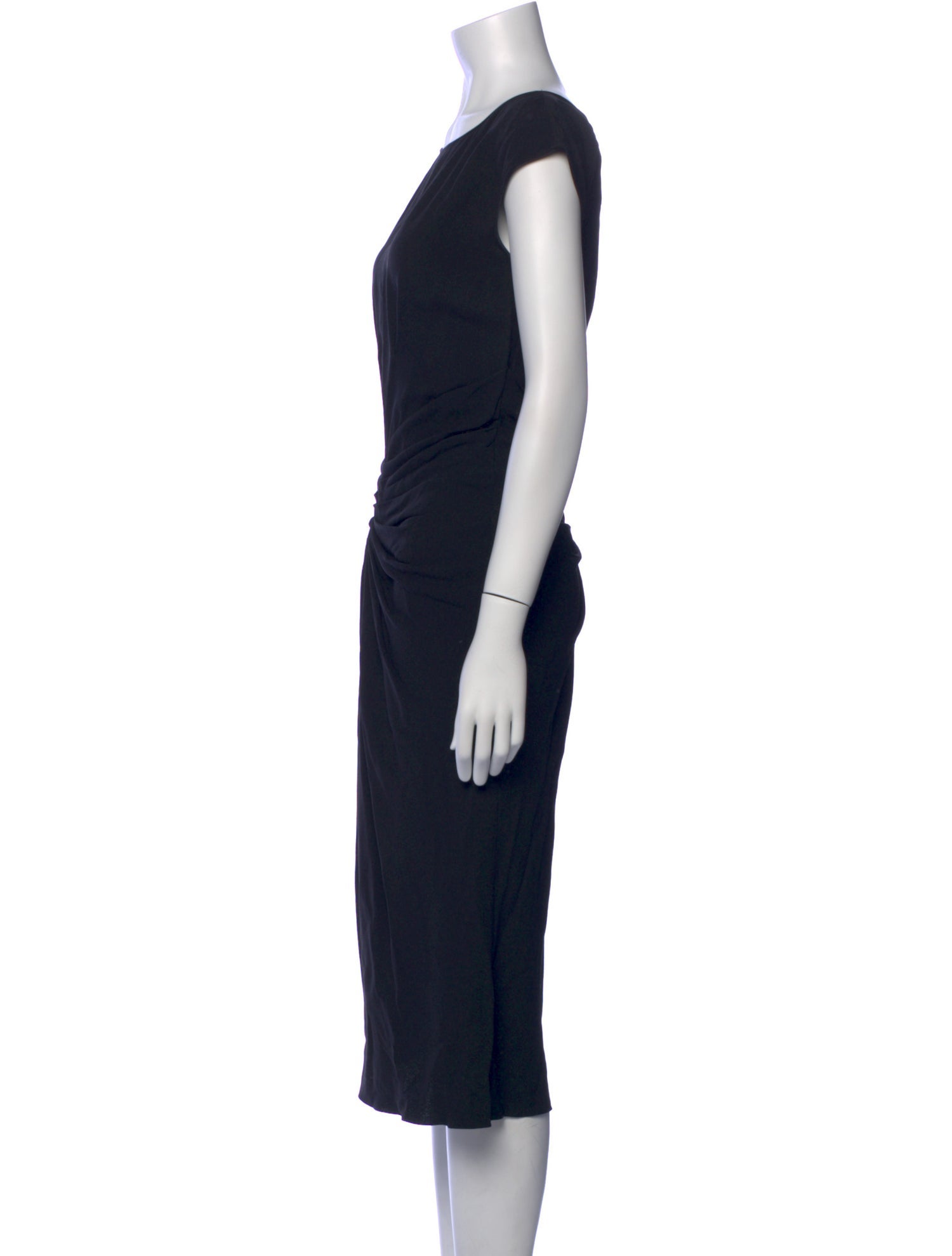 Christian Dior Bateau Neckline Midi Length Dress