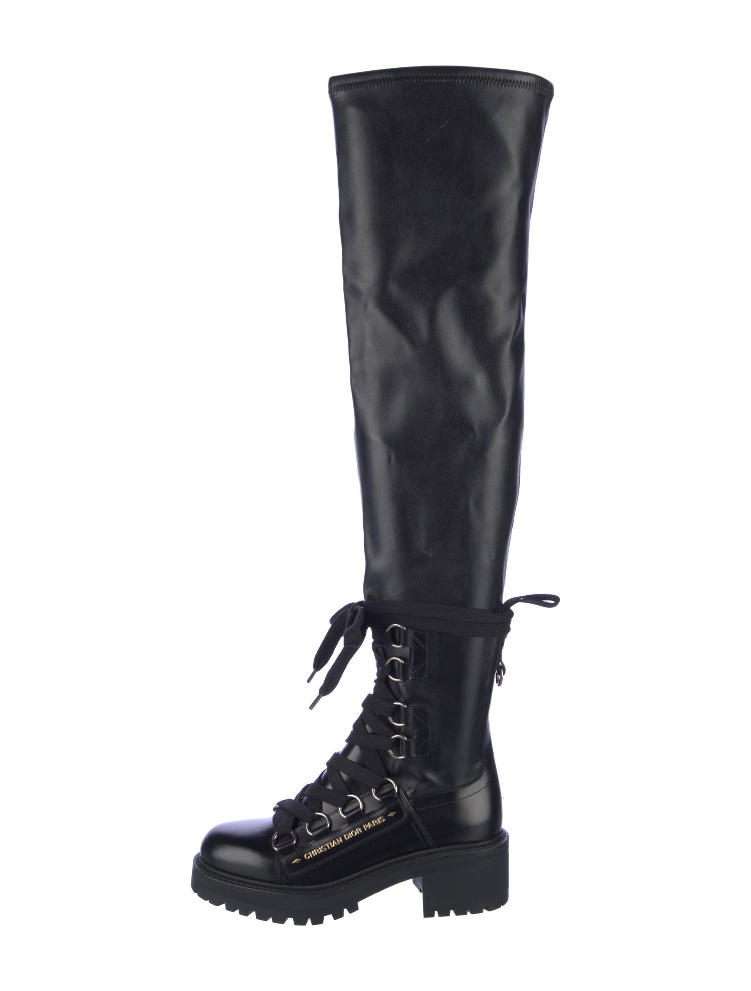 Christian Dior Leather Combat Boots