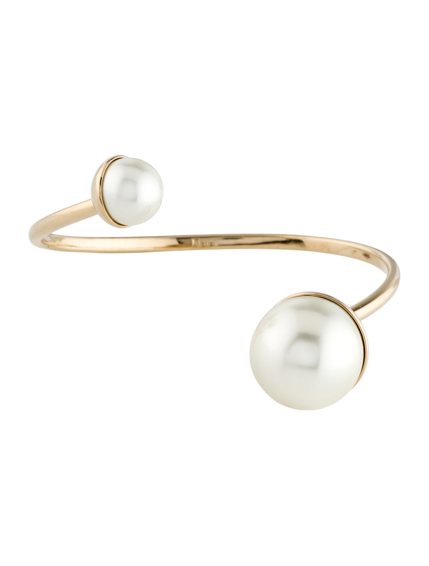 Christian Dior Faux Pearl Cuff Bracelet