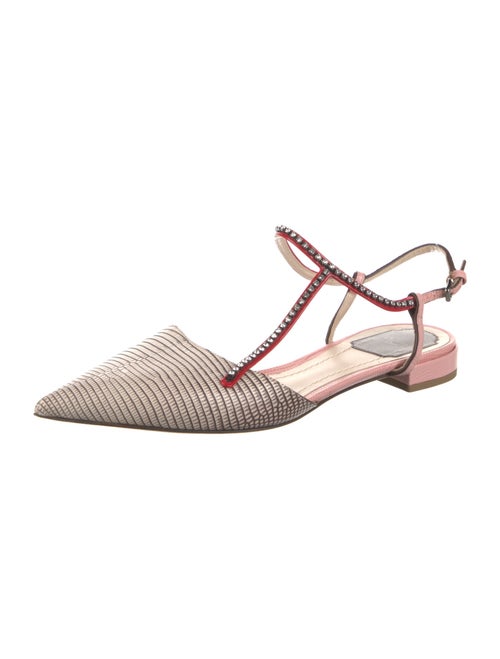 Christian Dior Lizard Animal Print Slingback Flats