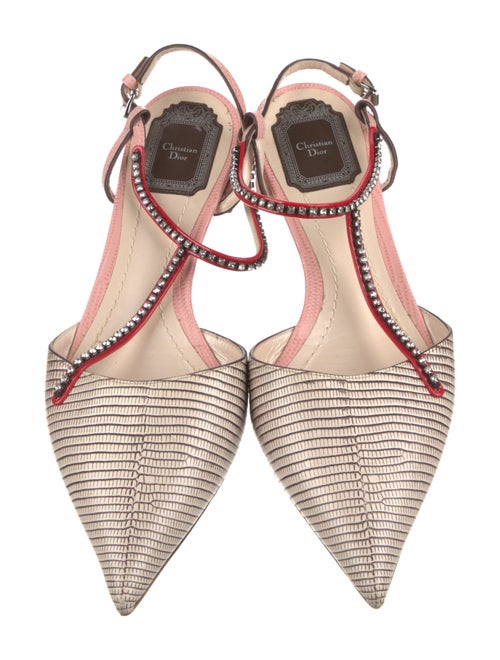 Christian Dior Lizard Animal Print Slingback Flats