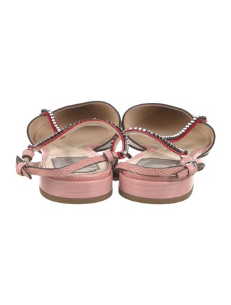 Christian Dior Lizard Animal Print Slingback Flats