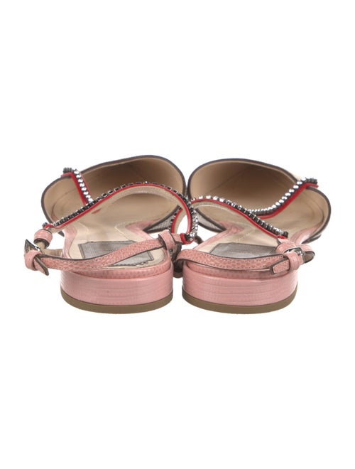 Christian Dior Lizard Animal Print Slingback Flats