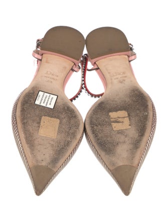 Christian Dior Lizard Animal Print Slingback Flats