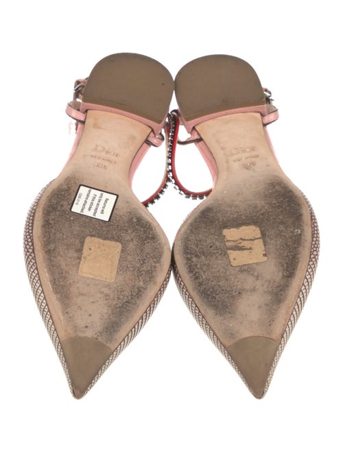 Christian Dior Lizard Animal Print Slingback Flats