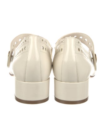 Christian Dior Leather Cutout Accent Pumps