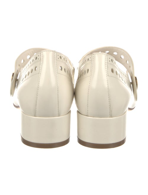 Christian Dior Leather Cutout Accent Pumps