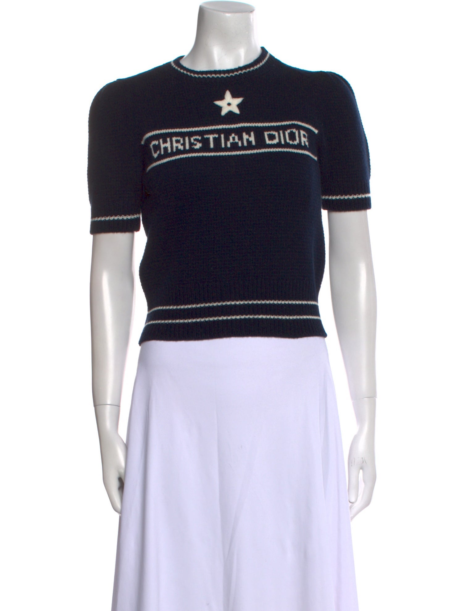 Christian Dior Wool Graphic Print Sweater