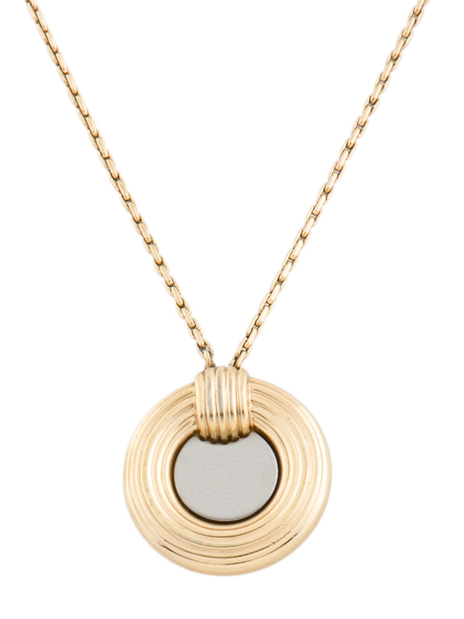 Christian Dior Vintage Two-Tone Pendant Necklace