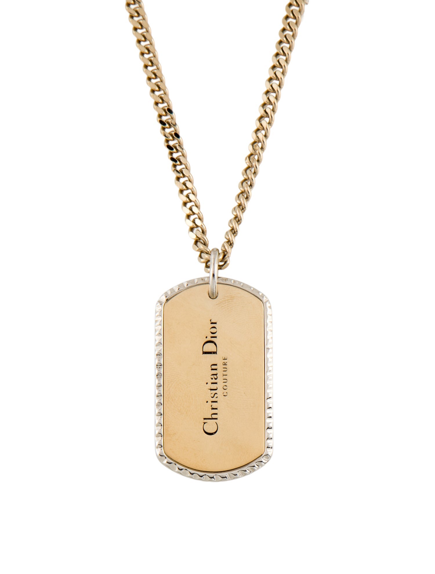 Christian Dior Plate Pendant Necklace