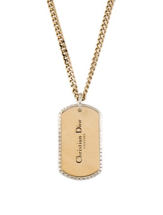 Christian Dior Plate Pendant Necklace