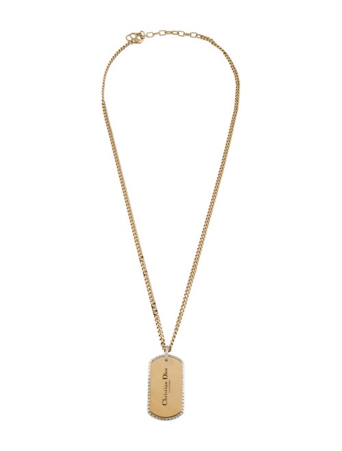 Christian Dior Plate Pendant Necklace