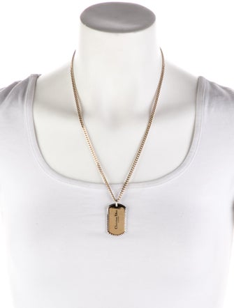 Christian Dior Plate Pendant Necklace