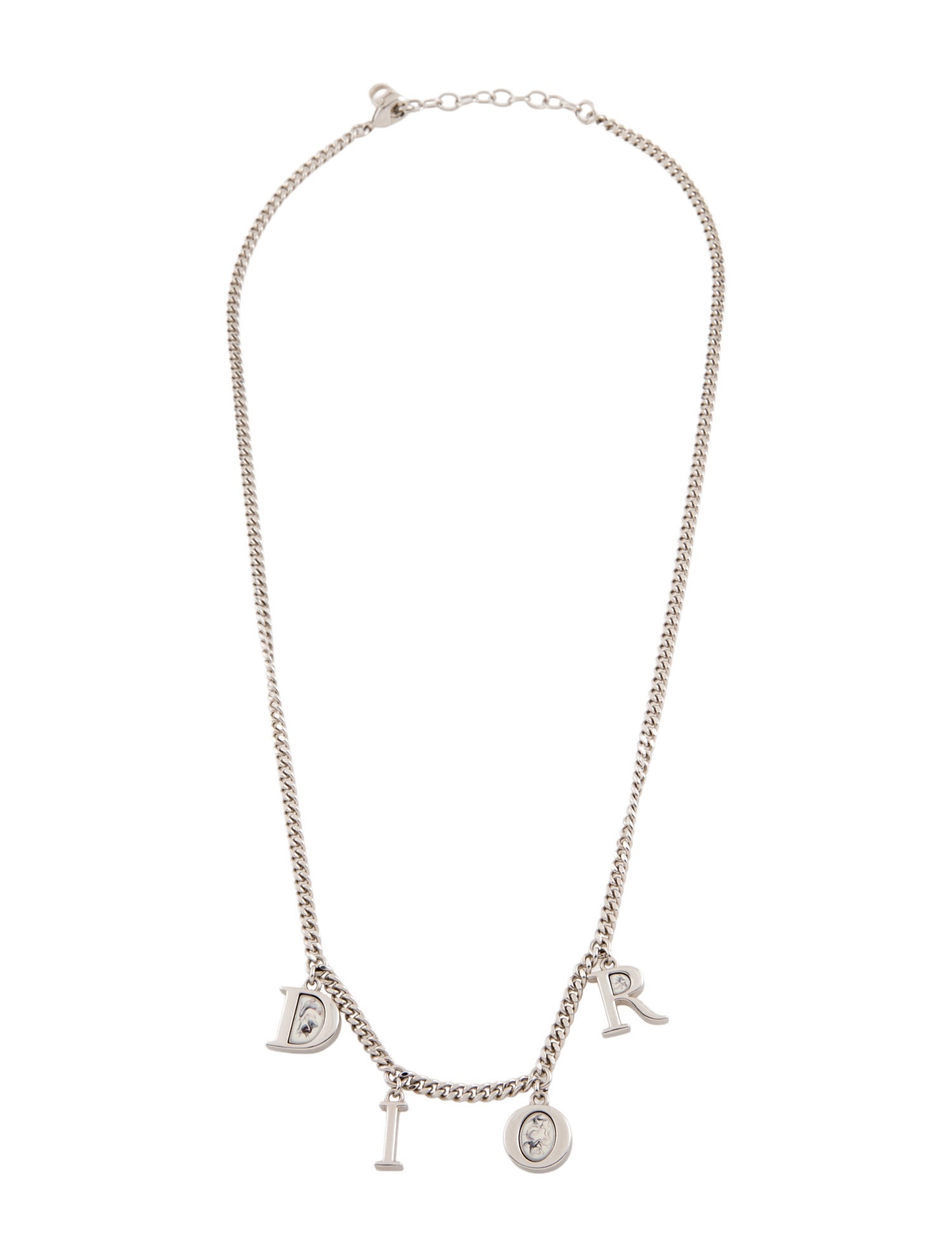 Christian Dior Enamel Charm Station Necklace