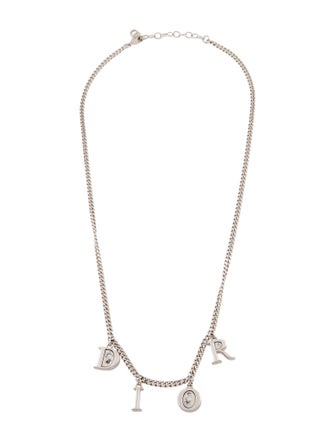 Christian Dior Enamel Charm Station Necklace