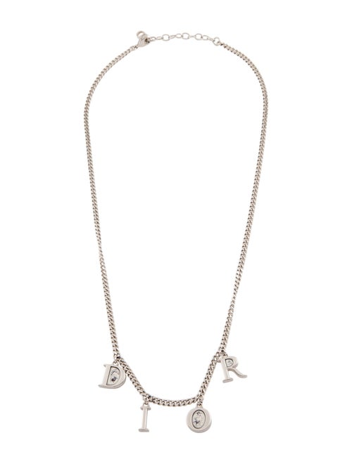 Christian Dior Enamel Charm Station Necklace