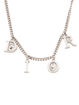 Christian Dior Enamel Charm Station Necklace