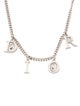 Christian Dior Enamel Charm Station Necklace
