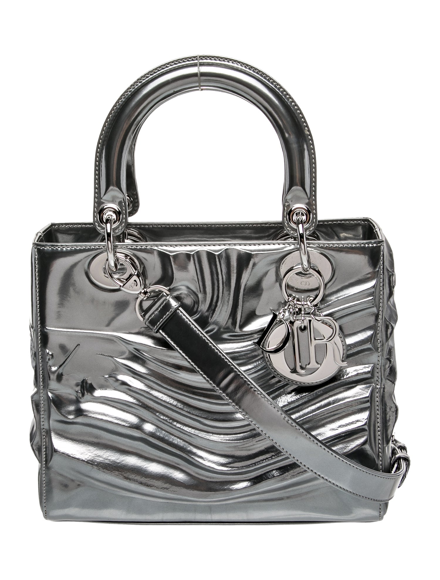 Christian Dior Patent Leather Lady Dior Medium