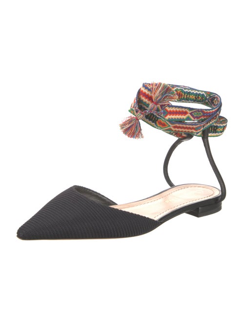 Christian Dior Printed Tassel Accents Mules