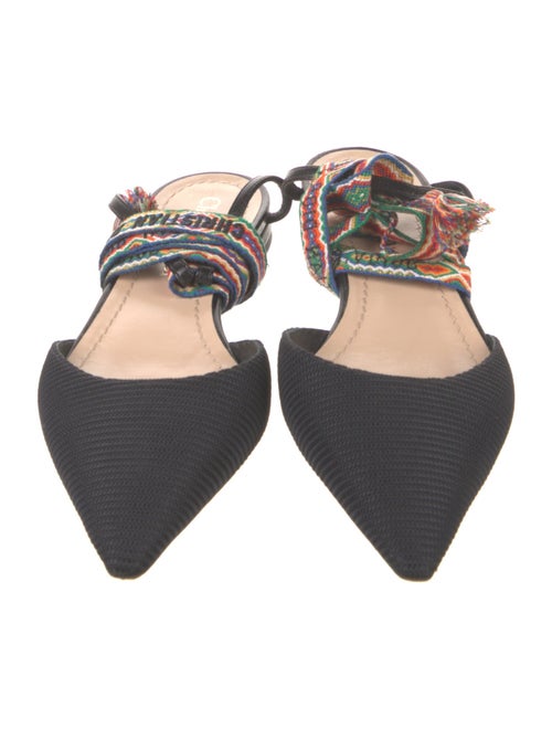 Christian Dior Printed Tassel Accents Mules
