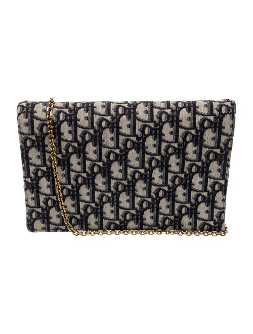 Christian Dior Oblique Jacquard Wallet on Chain