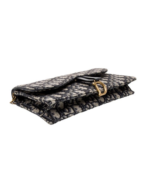 Christian Dior Oblique Jacquard Wallet on Chain