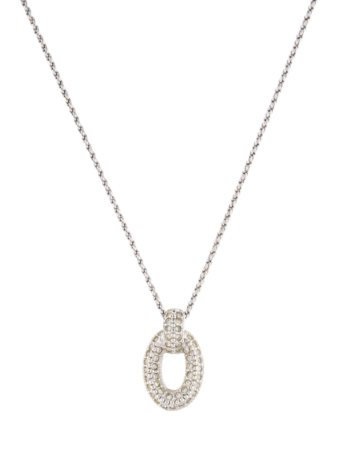 Christian Dior Vintage Crystal Pendant Necklace