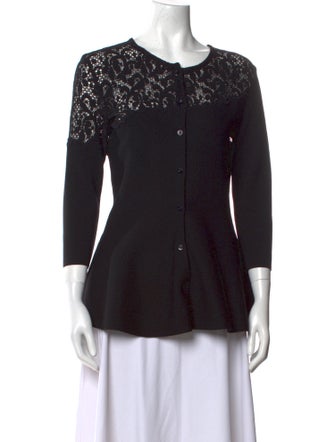Christian Dior Wool Crew Neck Blouse