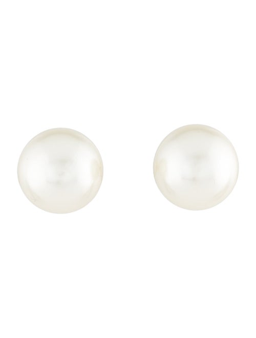 Christian Dior Faux Pearl Tribales Stud Earrings
