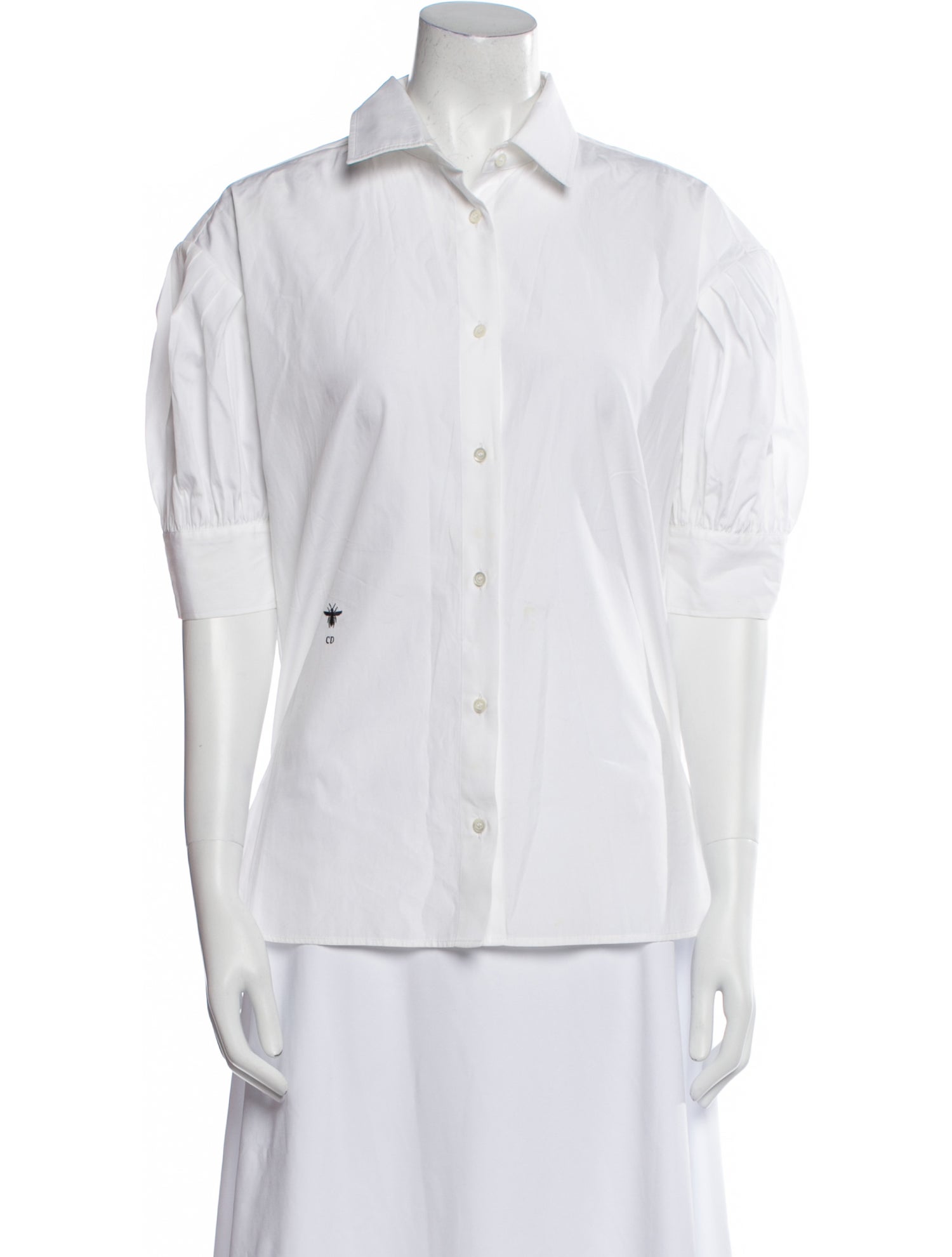 Christian Dior 2022 Three-Quarter Sleeve Button-Up Top