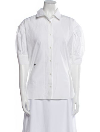 Christian Dior 2022 Three-Quarter Sleeve Button-Up Top