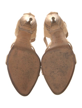 Christian Dior Leather Cutout Accent Gladiator Sandals